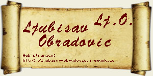 Ljubisav Obradović vizit kartica